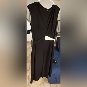 Black Wrap Work Dress
